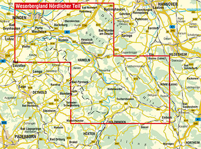 Blattschnitt Weserberglandkarte I