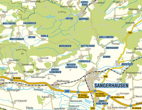Ortsteile Sangerhausen