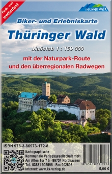 Biker- & Erlebniskarte Thüringer Wald (Reiß- und wetterfest)