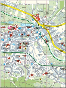 Sondershausen - Stadtplan mit Rad- und Wanderkarte
