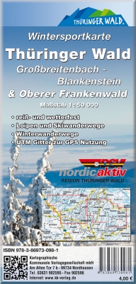 Wintersportkarte Thüringer Wald "Großbreitenbach - Blankenstein"