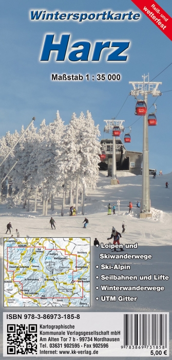 Wintersportkarte-Harz