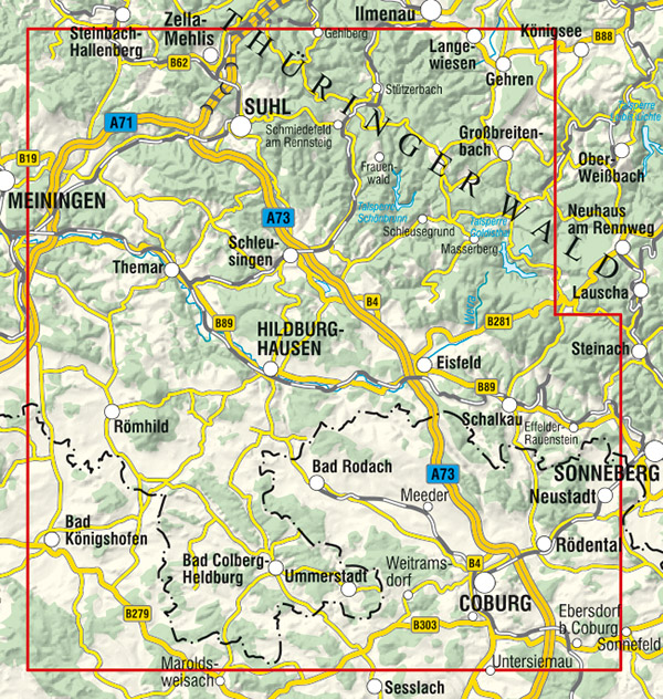 Blattschnitt Landkreis Hildburghausen