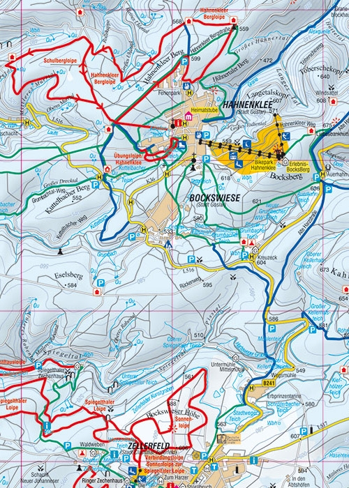 Wintersportkarte Harz (Reiß- und wetterfest)